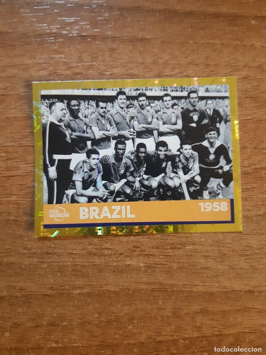 Cromos de F&uacute;tbol: FWC21 ALINEACI&Oacute;N BRASIL CAMPE&Oacute;N SUECIA 1958 MUNDIAL QATAR 2022 PANINI. NUNCA PEGADO, SIN PEGAR