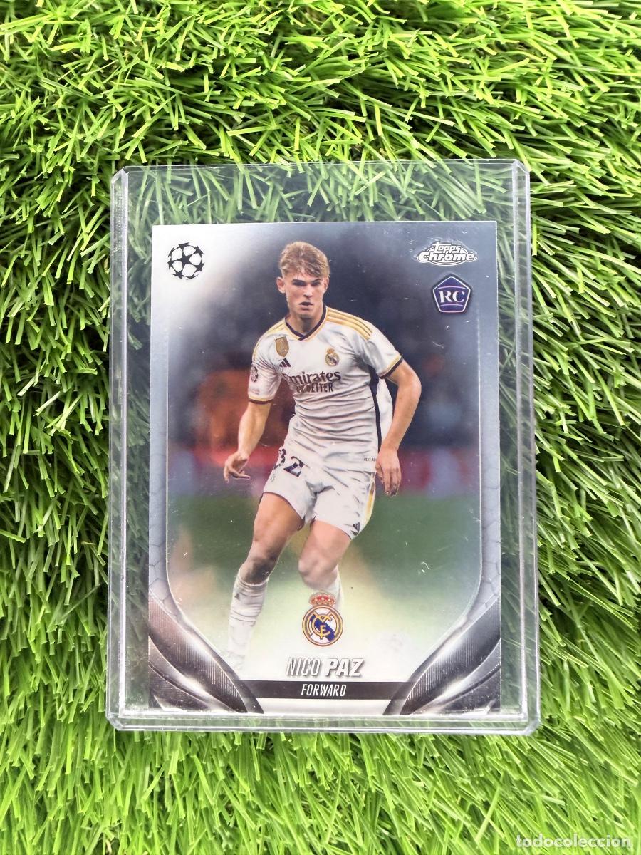 Cromos de Futebol: N&ordm; 66 Nico Paz Rookie Card Real Madrid CF Topps UEFA Clubs Competitions Chrome 23 24