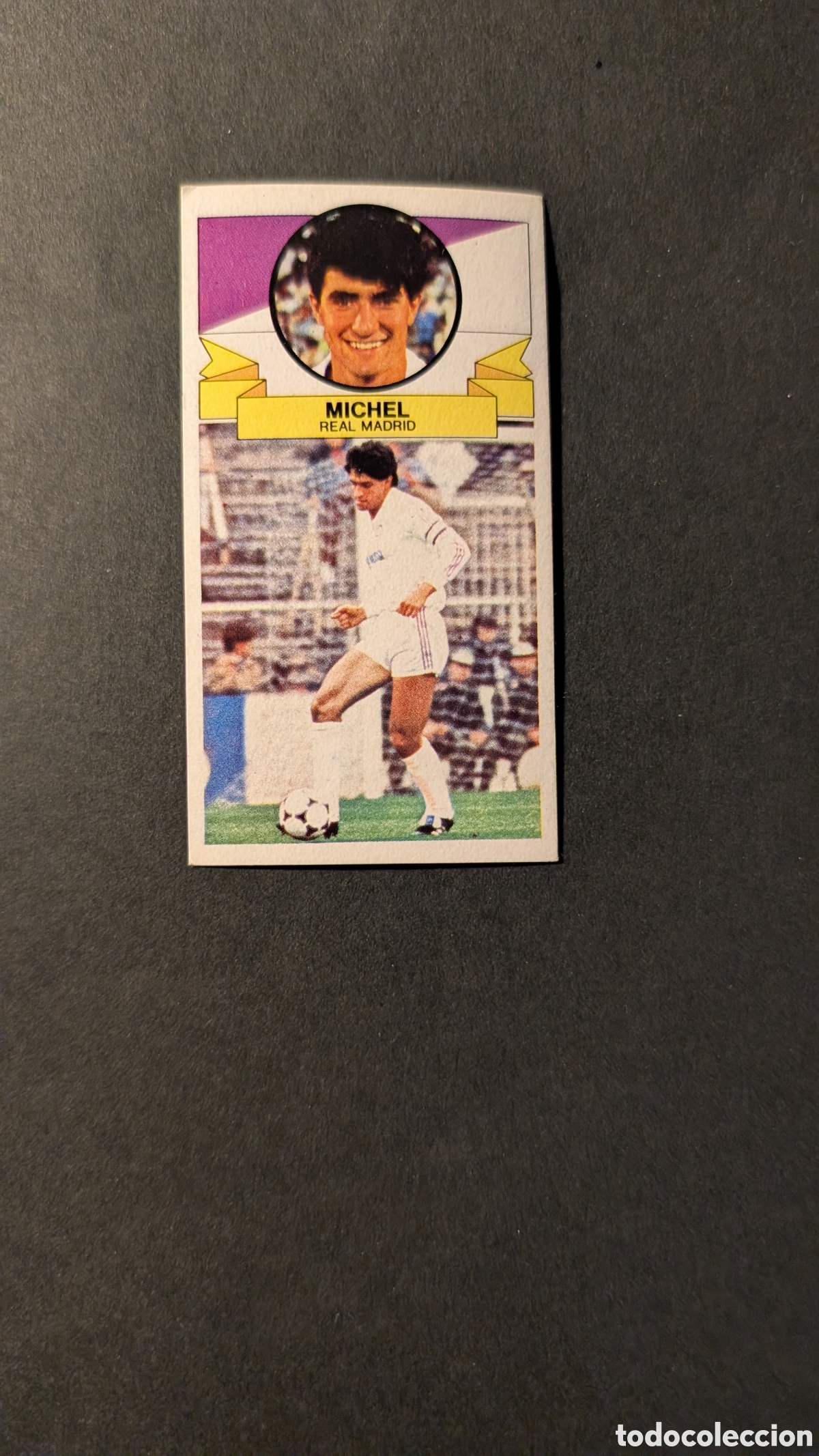 Cromos de F&uacute;tbol: MICHEL REAL MADRID CON PUBLICIDAD LIGA ESTE 1985/86 85 86 NUNCA PEGADO SIN PEGAR