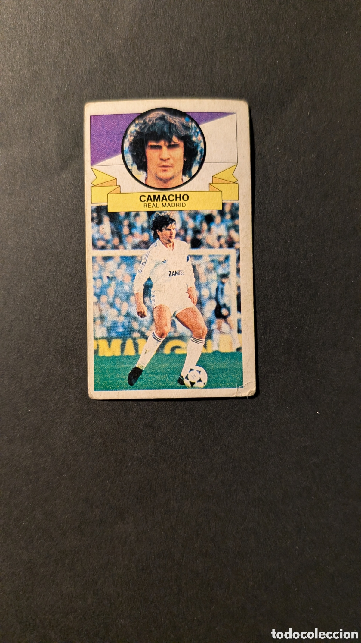 Cromos de F&uacute;tbol: CAMACHO REAL MADRID CON PUBLICIDAD LIGA ESTE 1985/86 85 86 NUNCA PEGADO SIN PEGAR