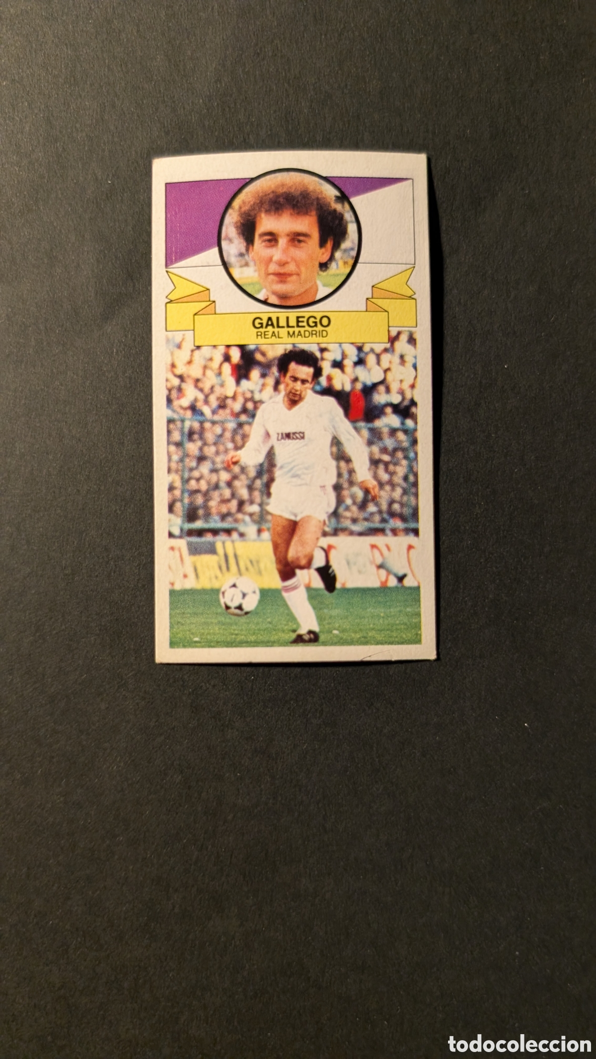 Cromos de F&uacute;tbol: GALLEGO REAL MADRID CON PUBLICIDAD LIGA ESTE 1985/86 85 86 NUNCA PEGADO SIN PEGAR