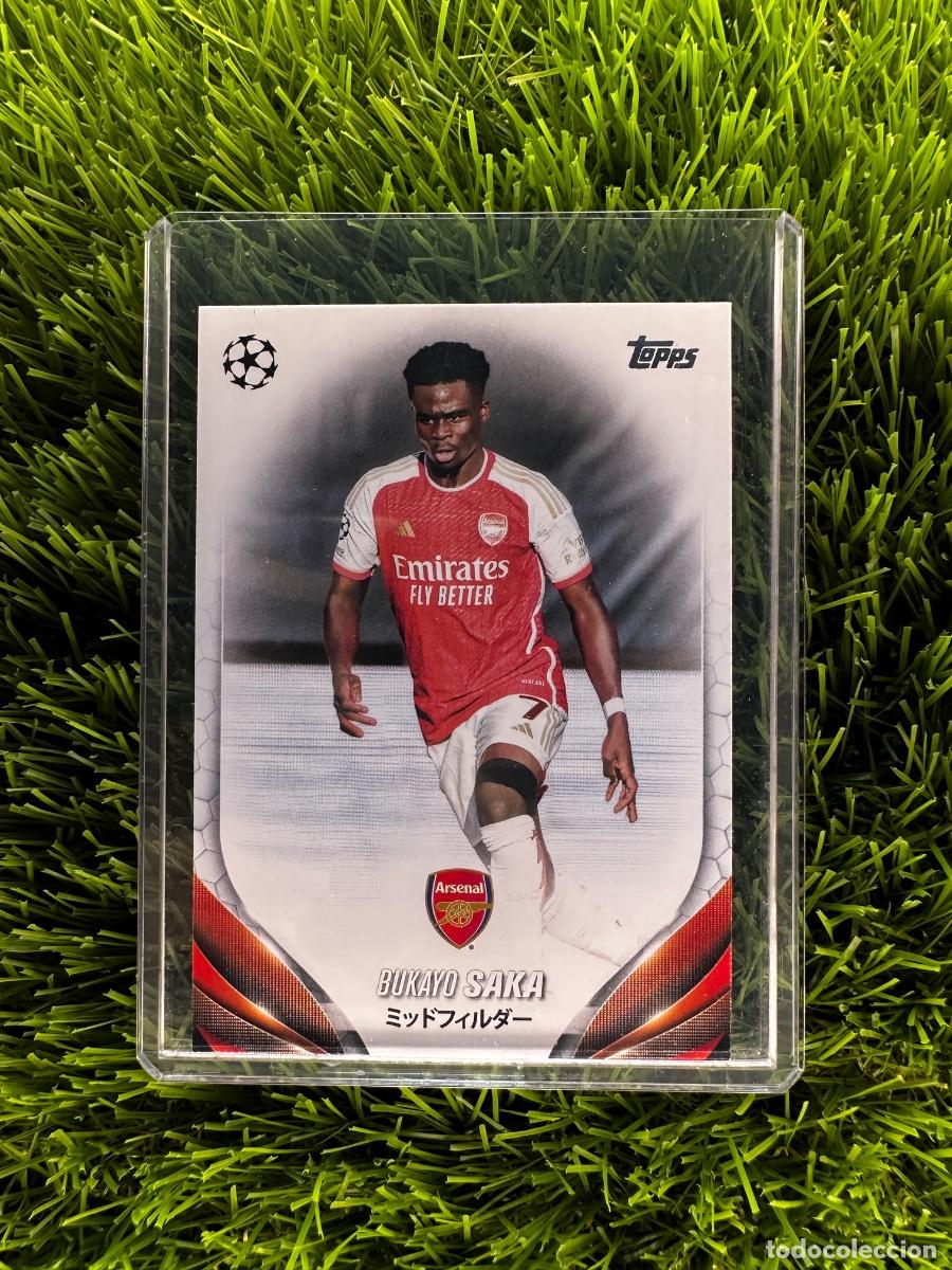 Figurine di Calcio: N&ordm; 148 Bukayo Saka Arsenal Topps UEFA Clubs Competitions Japan Edition 23 24