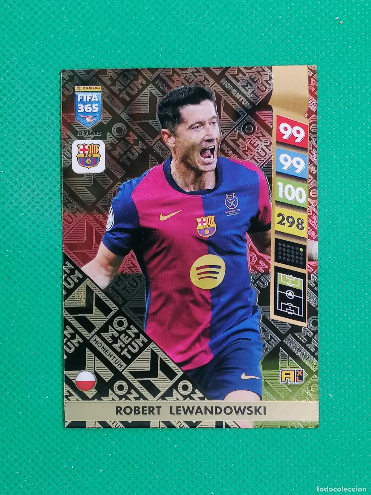 Cromos de F&uacute;tbol: ROBERT LEWANDOWSKI BARCELONA MOMENTUM ⚽ PANINI ADRENALYN FIFA 365 2024 2025 24 25 ⚽