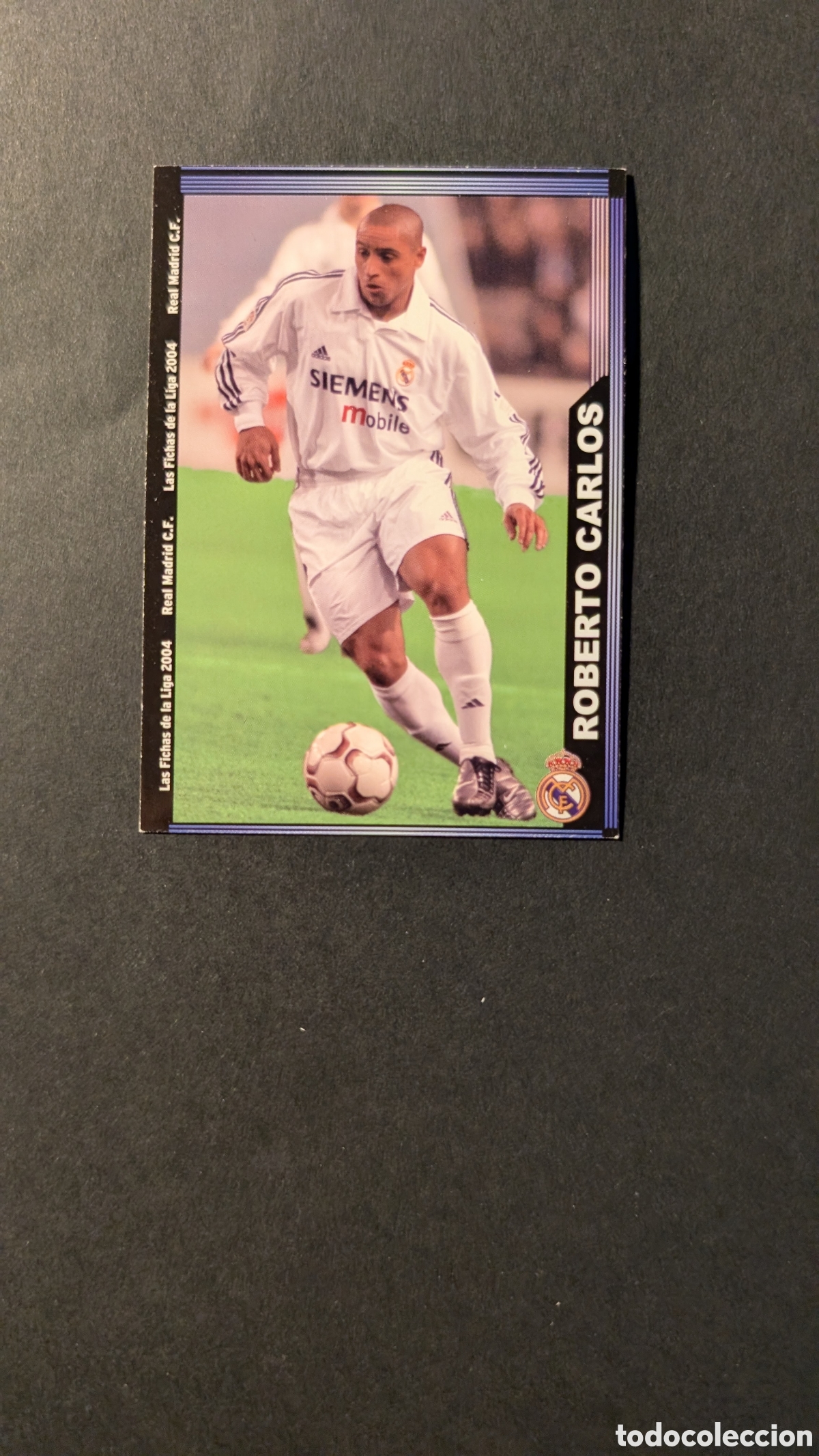 Cromos de F&uacute;tbol: ROBERTO CARLOS REAL MADRID 9 FICHAS DE LA LIGA 2003/2004 03 04 MUNDICROMO