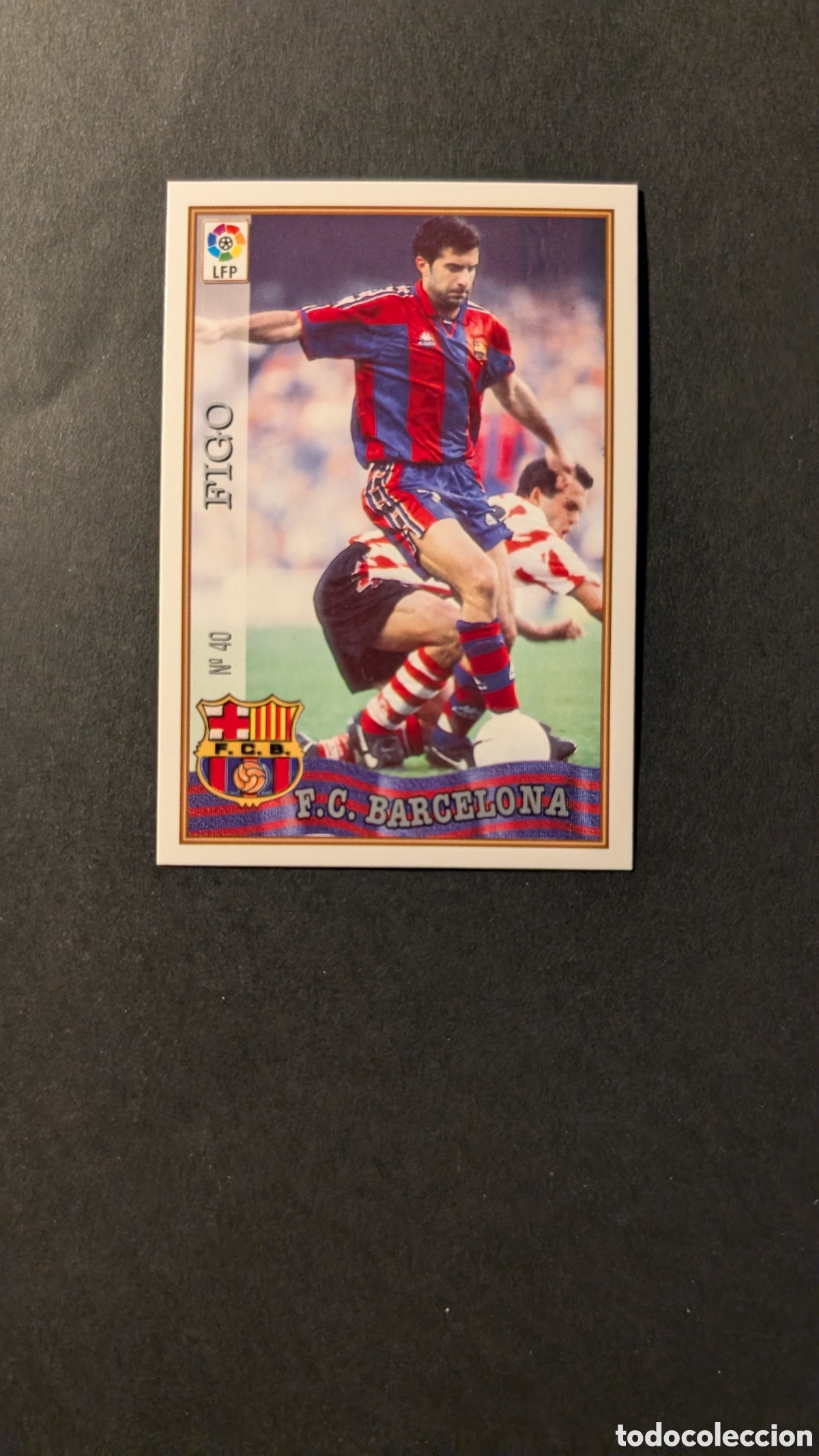 Cromos de F&uacute;tbol: FIGO 40 BARCELONA FICHAS DE LA LIGA 1997/1998 97 98 MUNDICROMO