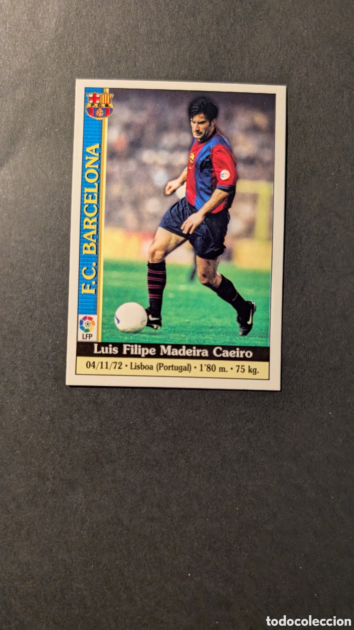 Cromos de F&uacute;tbol: FIGO 15 BARCELONA FICHAS DE LA LIGA 1999/2000 99 00 MUNDICROMO