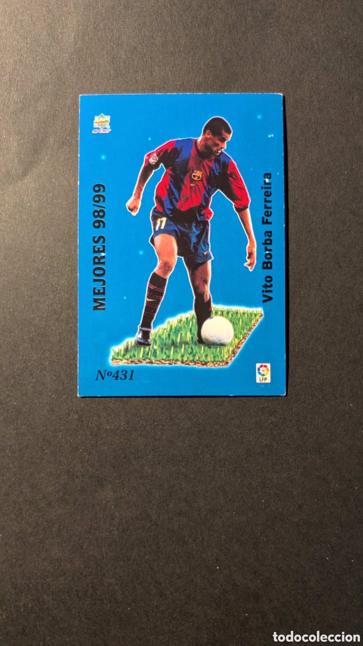 Cromos de F&uacute;tbol: RIVALDO 431 MEJORES 98/99 BARCELONA FICHAS DE LA LIGA 1999/2000 99 00 MUNDICROMO