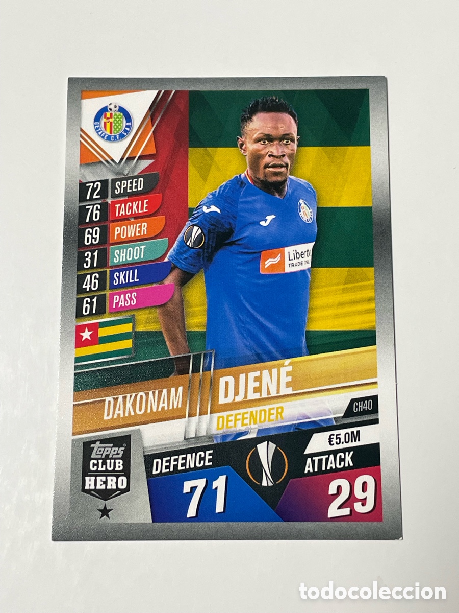 Cromos de F&uacute;tbol: Dakonam Djen&eacute; Getafe Topps Match Attax #CH40