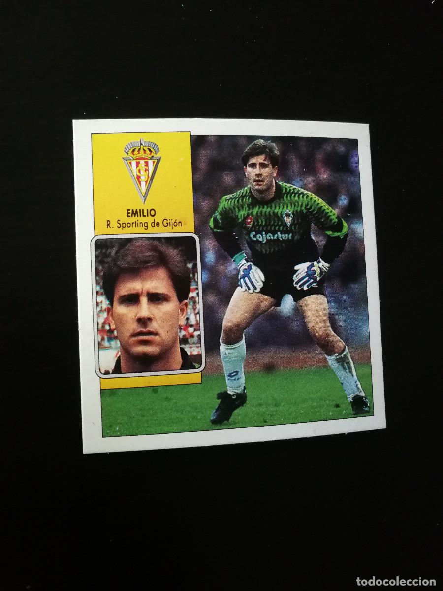 Cromos de F&uacute;tbol: Emilio Baja Sporting de Gij&oacute;n, editorial Este 1992-93, Este 92/93, despegado