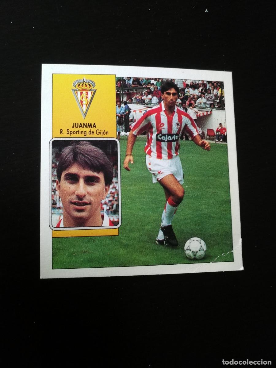 Cromos de F&uacute;tbol: Juanma Baja Sporting de Gij&oacute;n, editorial Este 1992-93, Este 92/93, despegado