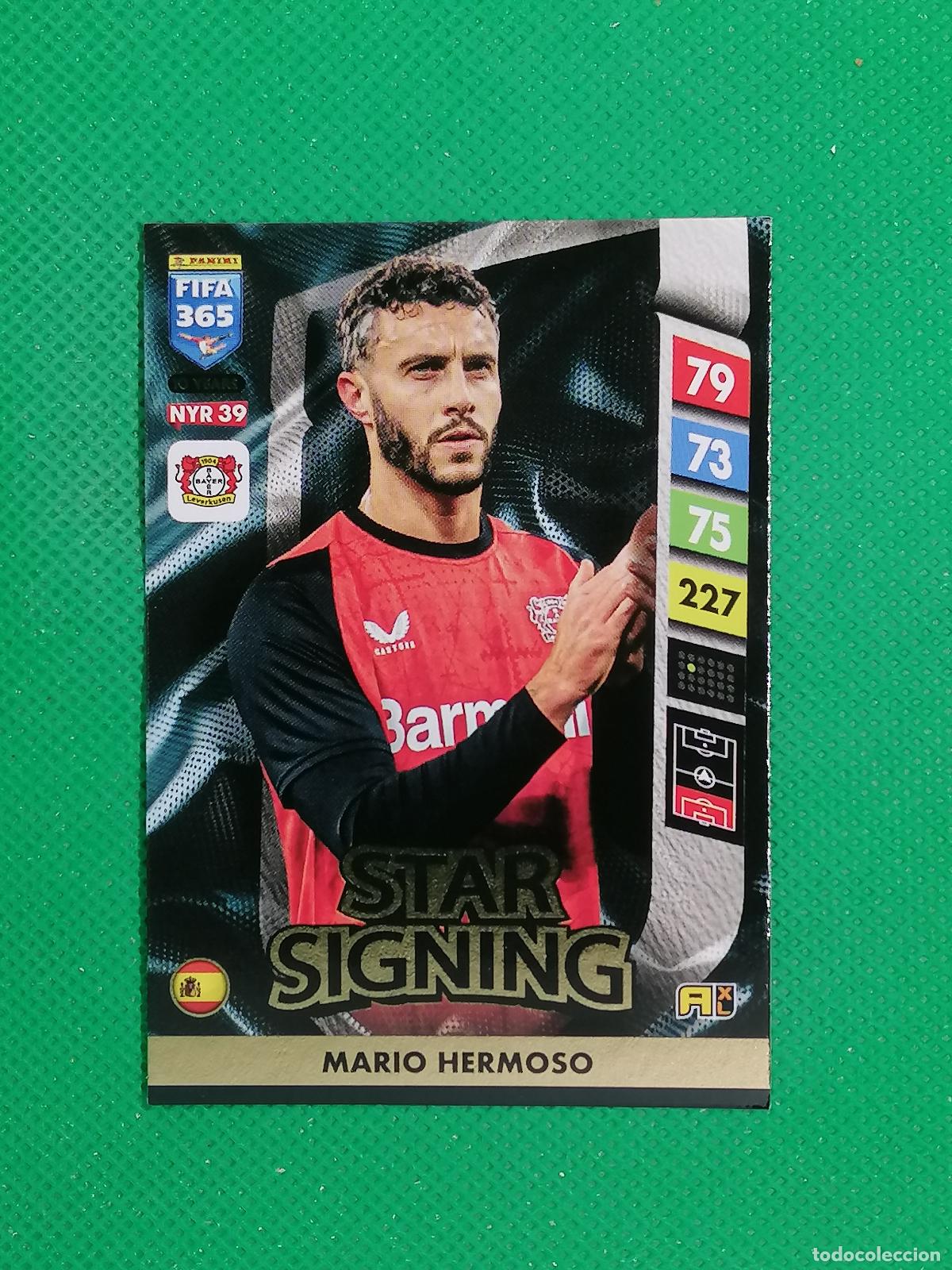 Cromos de F&uacute;tbol: NYR39 MARIO HERMOSO BAYER STAR SIGNING ⚽ NEW YEAR REVOLUTION ADRENALYN FIFA 365 2024 2025 24 25 ⚽