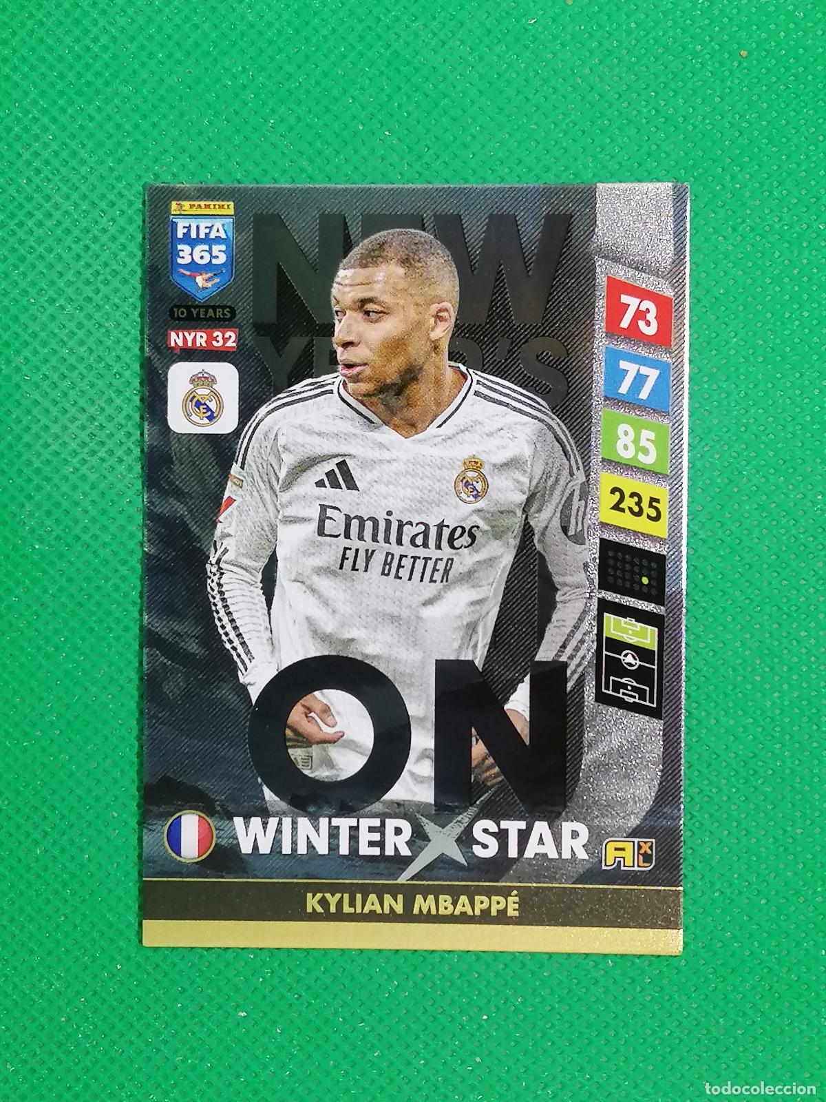 Cromos de F&uacute;tbol: NYR32 KYLIAN MBAPPE REAL MADRID WINTER STAR⚽NEW YEAR REVOLUTION ADRENALYN FIFA 365 2024 2025 24 25 ⚽