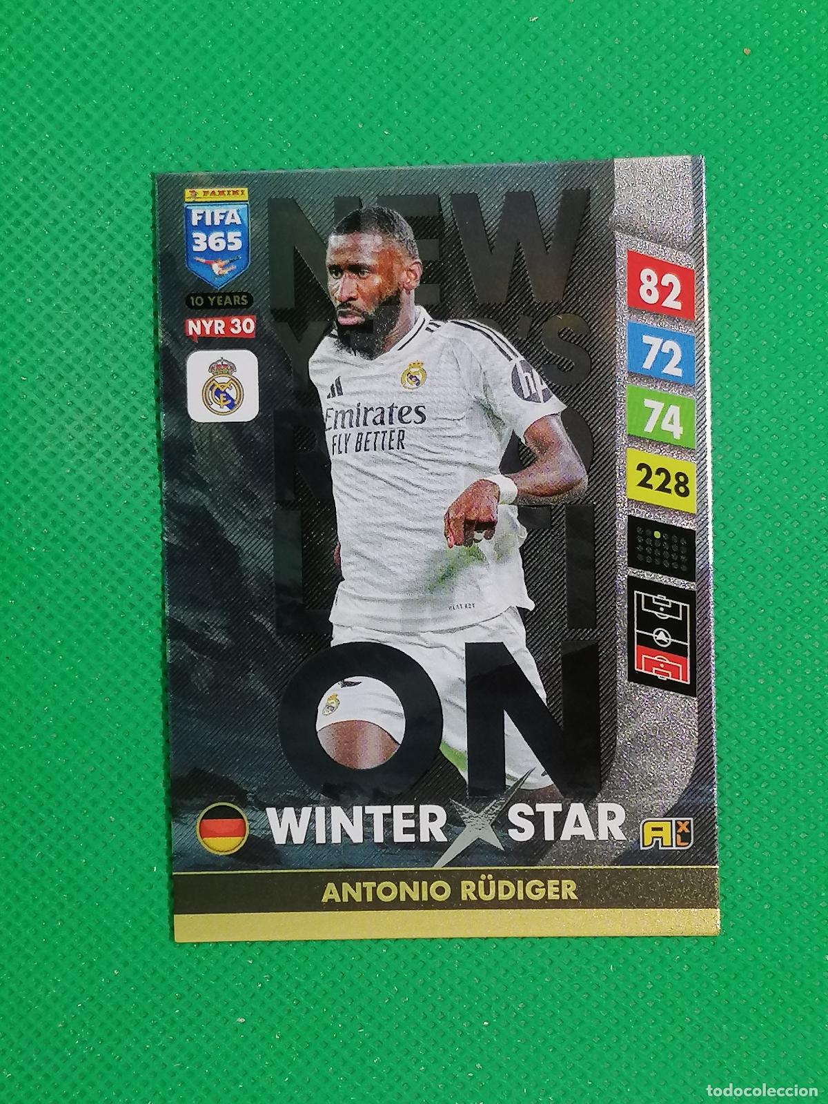Cromos de F&uacute;tbol: NYR30 RUDIGER REAL MADRID WINTER STAR⚽NEW YEAR REVOLUTION ADRENALYN FIFA 365 2024 2025 24 25 ⚽