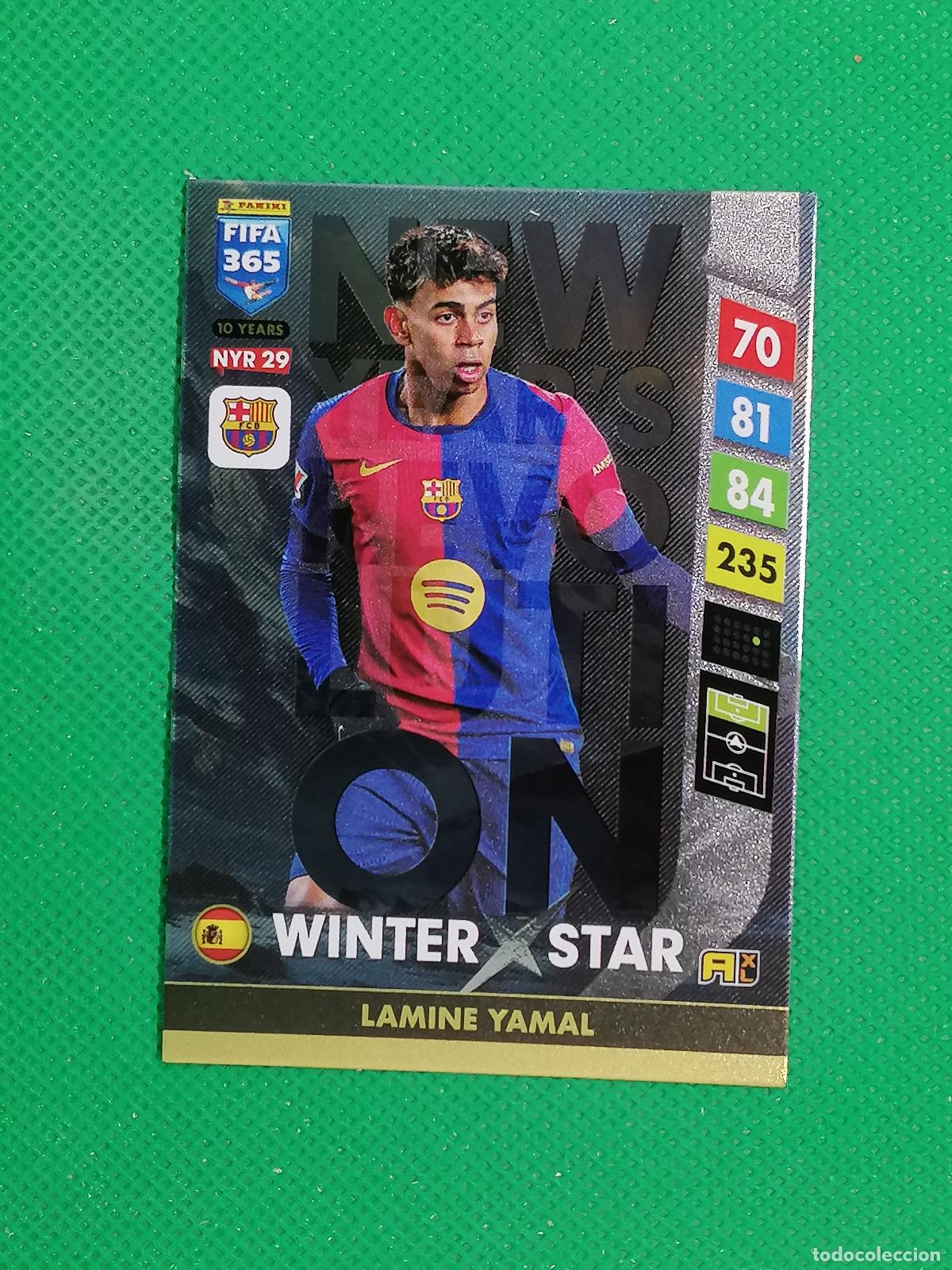 Cromos de F&uacute;tbol: NYR29 LAMINE YAMAL BARCELONA WINTER STAR⚽NEW YEAR REVOLUTION ADRENALYN FIFA 365 2024 2025 24 25 ⚽