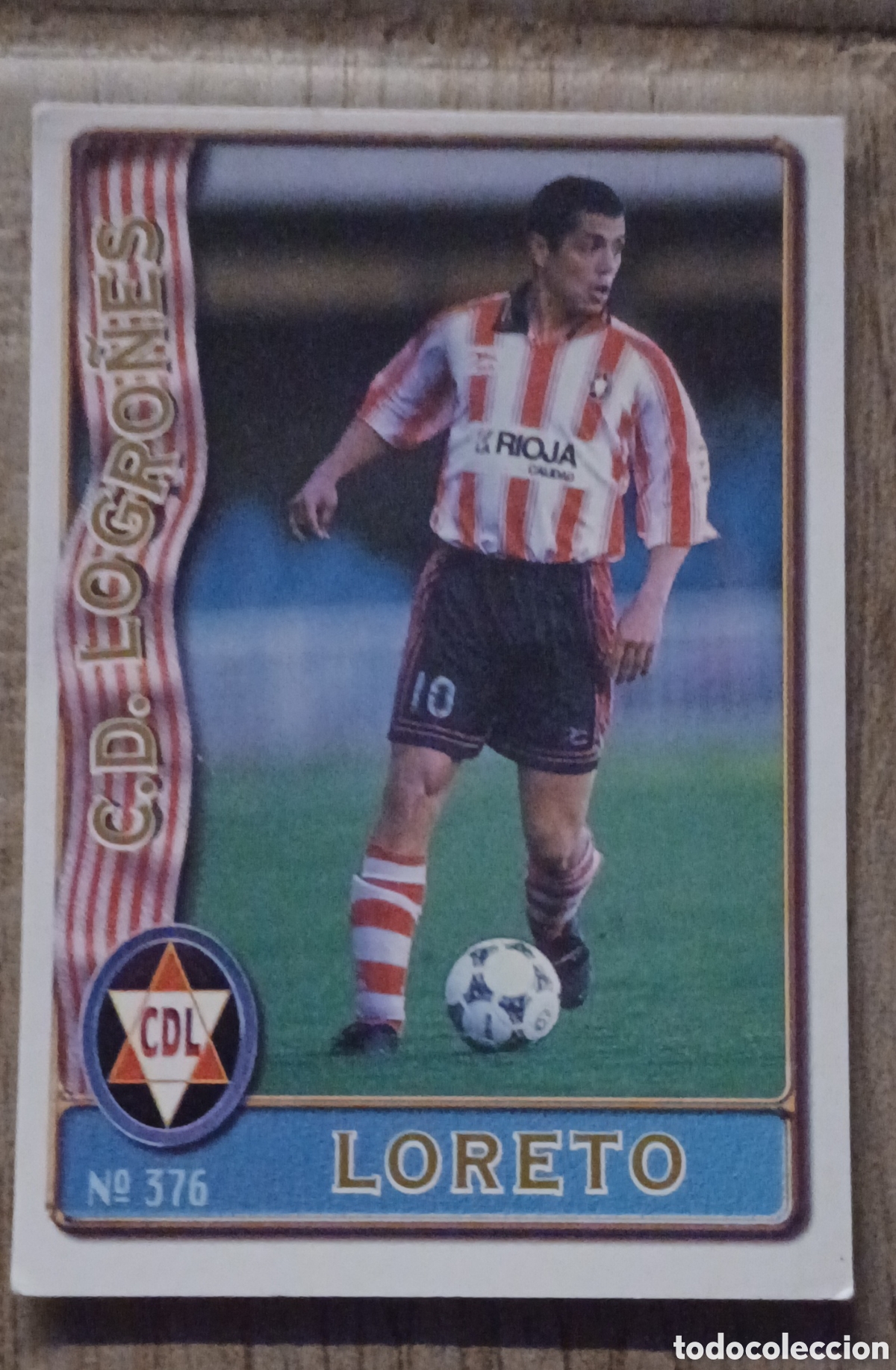 Cromos de F&uacute;tbol: CROMO N 376 LORETO BAJA CD LOGRO&Ntilde;ES MUNDICROMO LAS FICHAS DE LA LIGA 96 97
