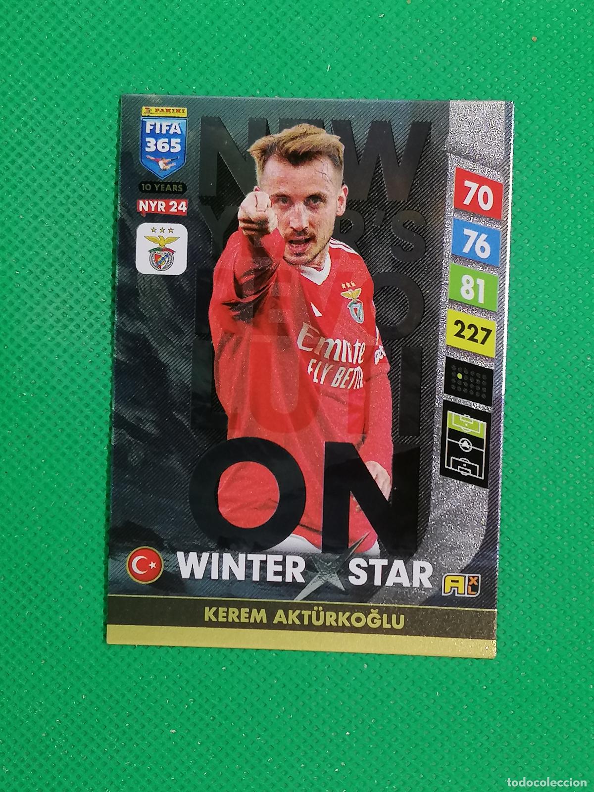 Cromos de F&uacute;tbol: NYR24 AKTURKOGLU BENFICA WINTER STAR⚽NEW YEAR REVOLUTION ADRENALYN FIFA 365 2024 2025 24 25 ⚽