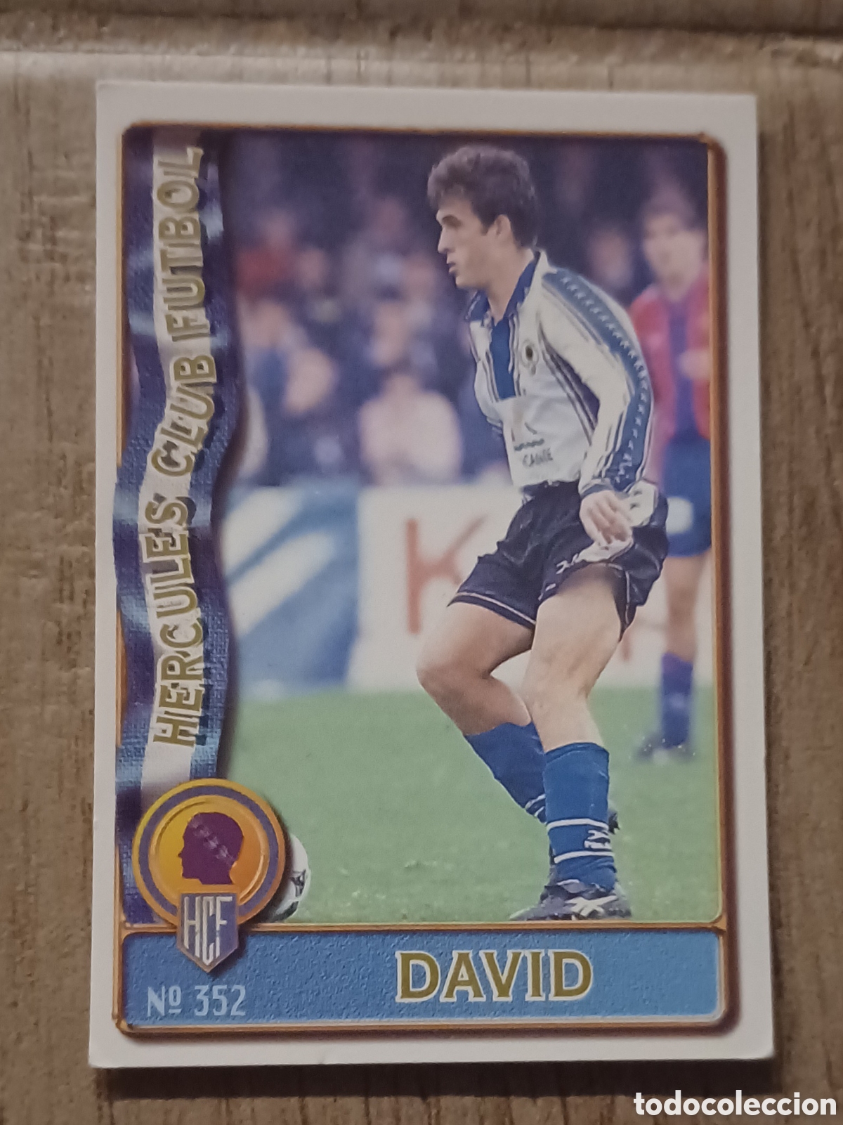 Cromos de F&uacute;tbol: CROMO N 352 DAVID BAJA HERCULES CF MUNDICROMO LAS FICHAS DE LA LIGA 96 97