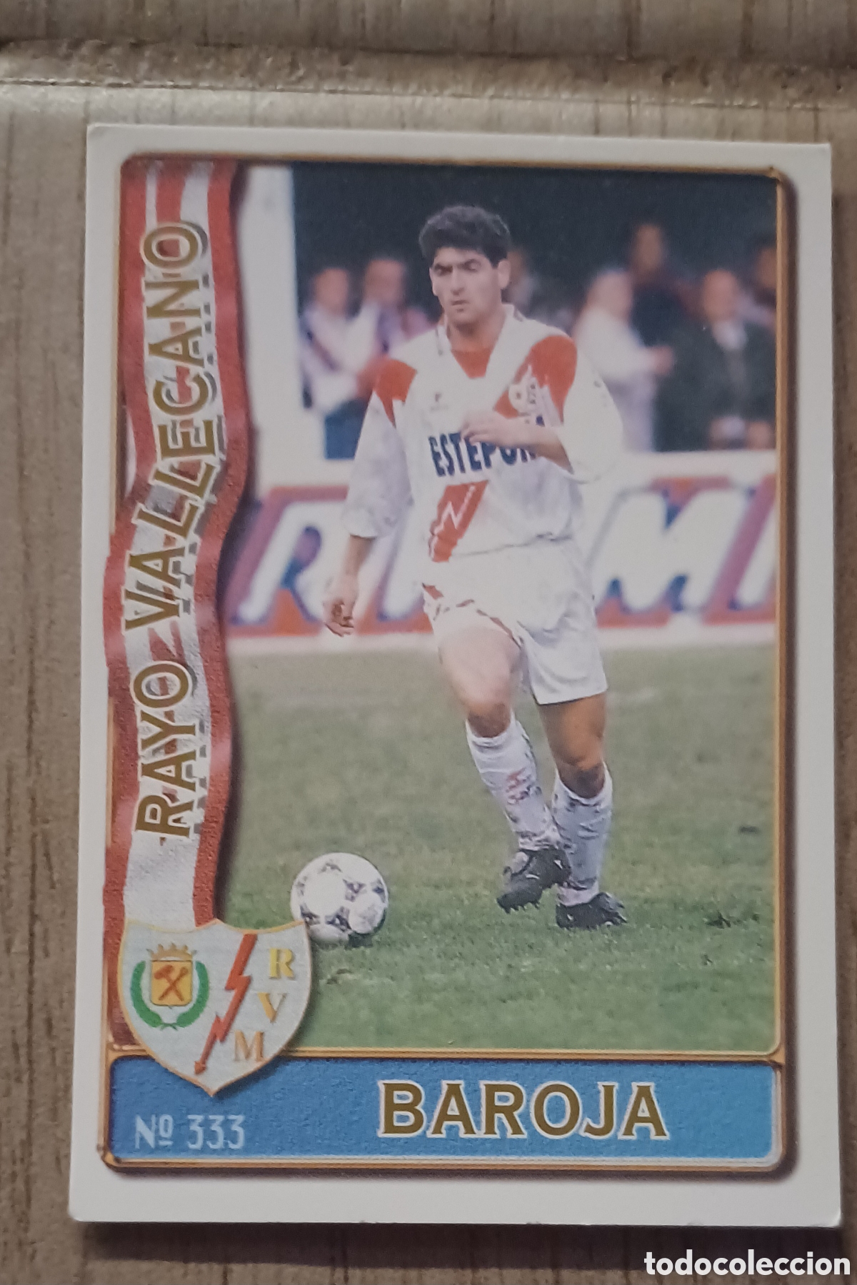Cromos de F&uacute;tbol: CROMO N 333 BAROJA RAYO VALLECANO MUNDICROMO LAS FICHAS DE LA LIGA 96 97