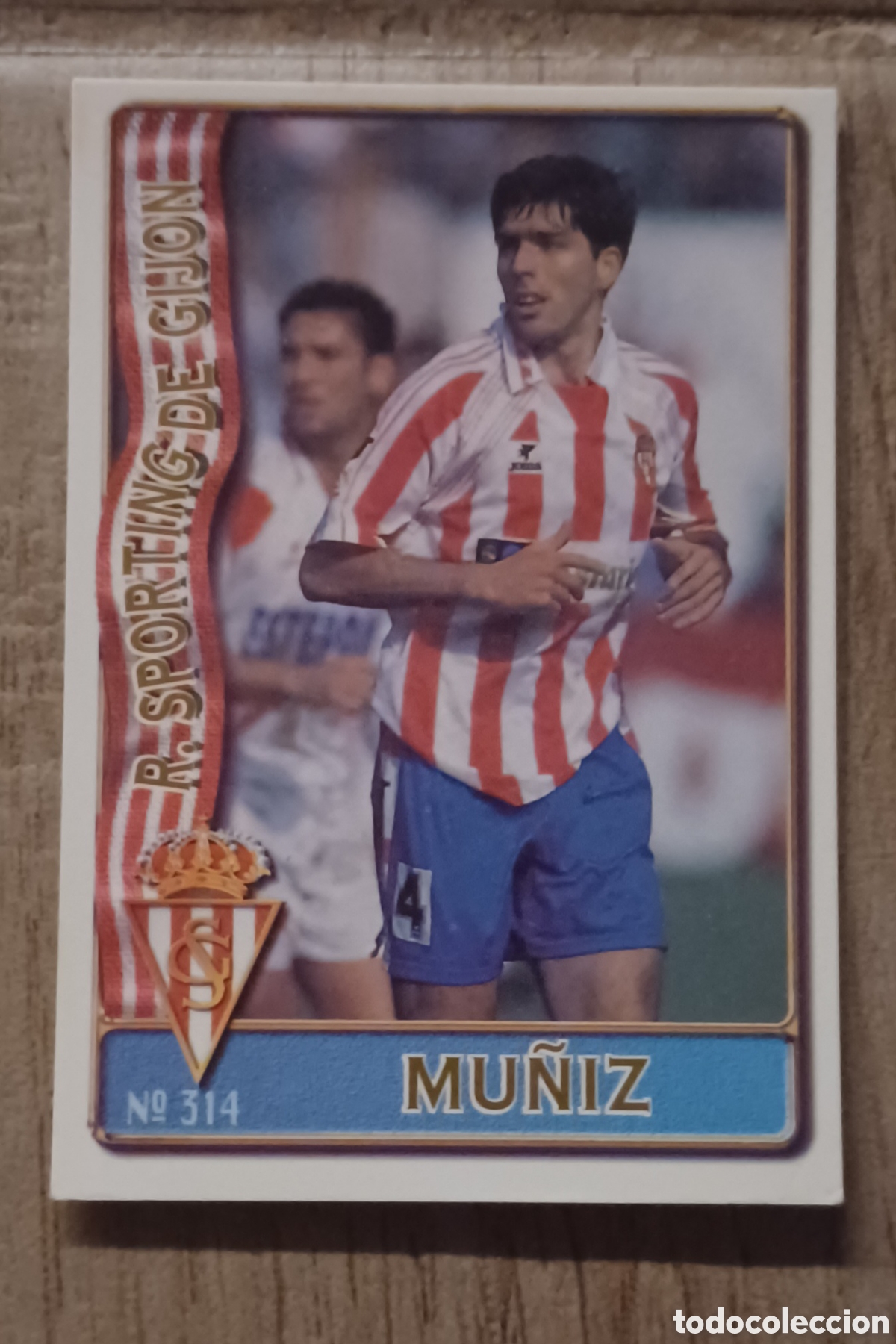 Cromos de F&uacute;tbol: CROMO BAJA N 314 MU&Ntilde;IZ SPORTING DE GIJON MUNDICROMO LAS FICHAS DE LA LIGA 96 97