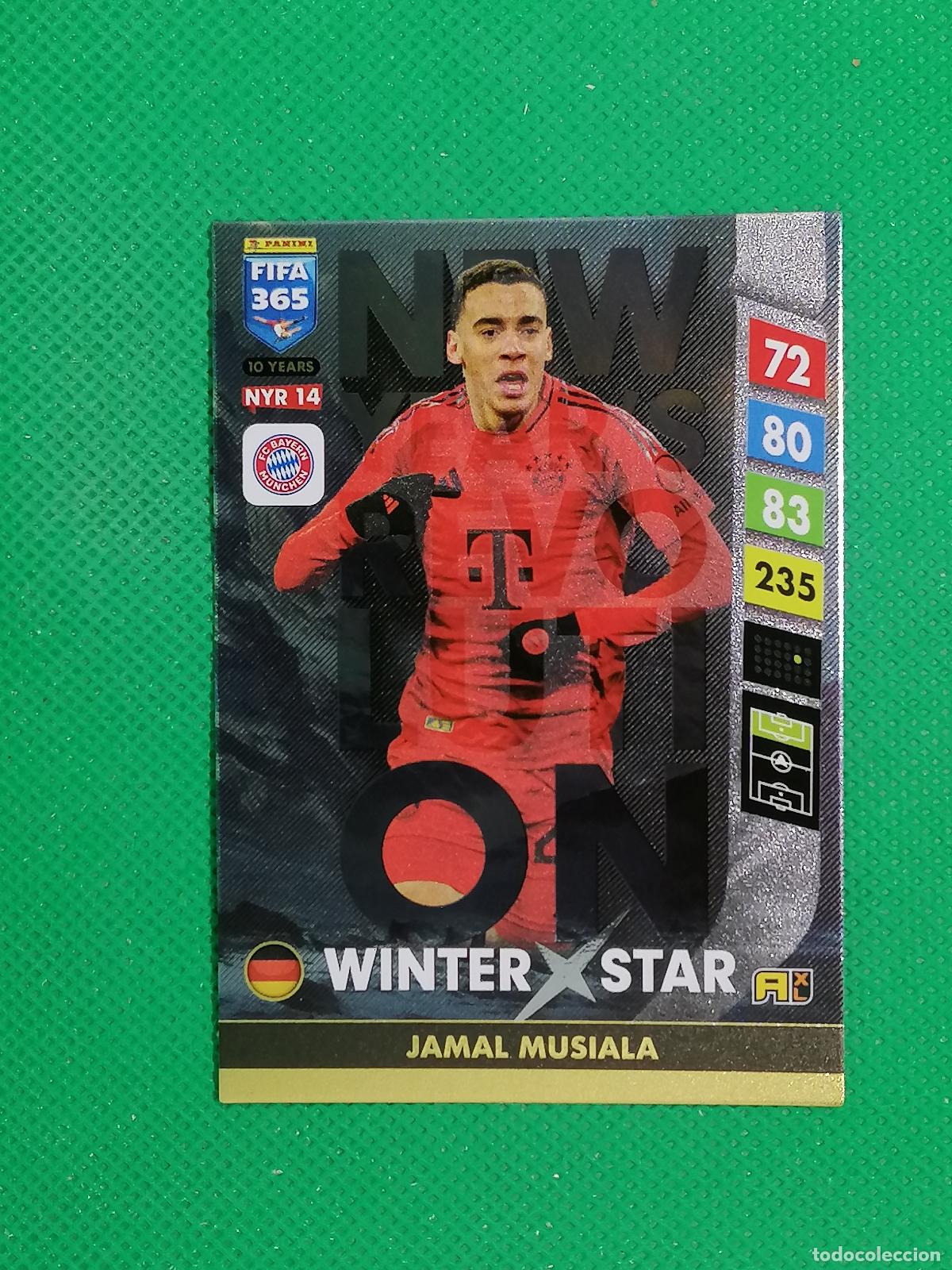 Cromos de F&uacute;tbol: NYR14 JAMAL MUSIALA BAYERN WINTER STAR⚽NEW YEAR REVOLUTION ADRENALYN FIFA 365 2024 2025 24 25 ⚽