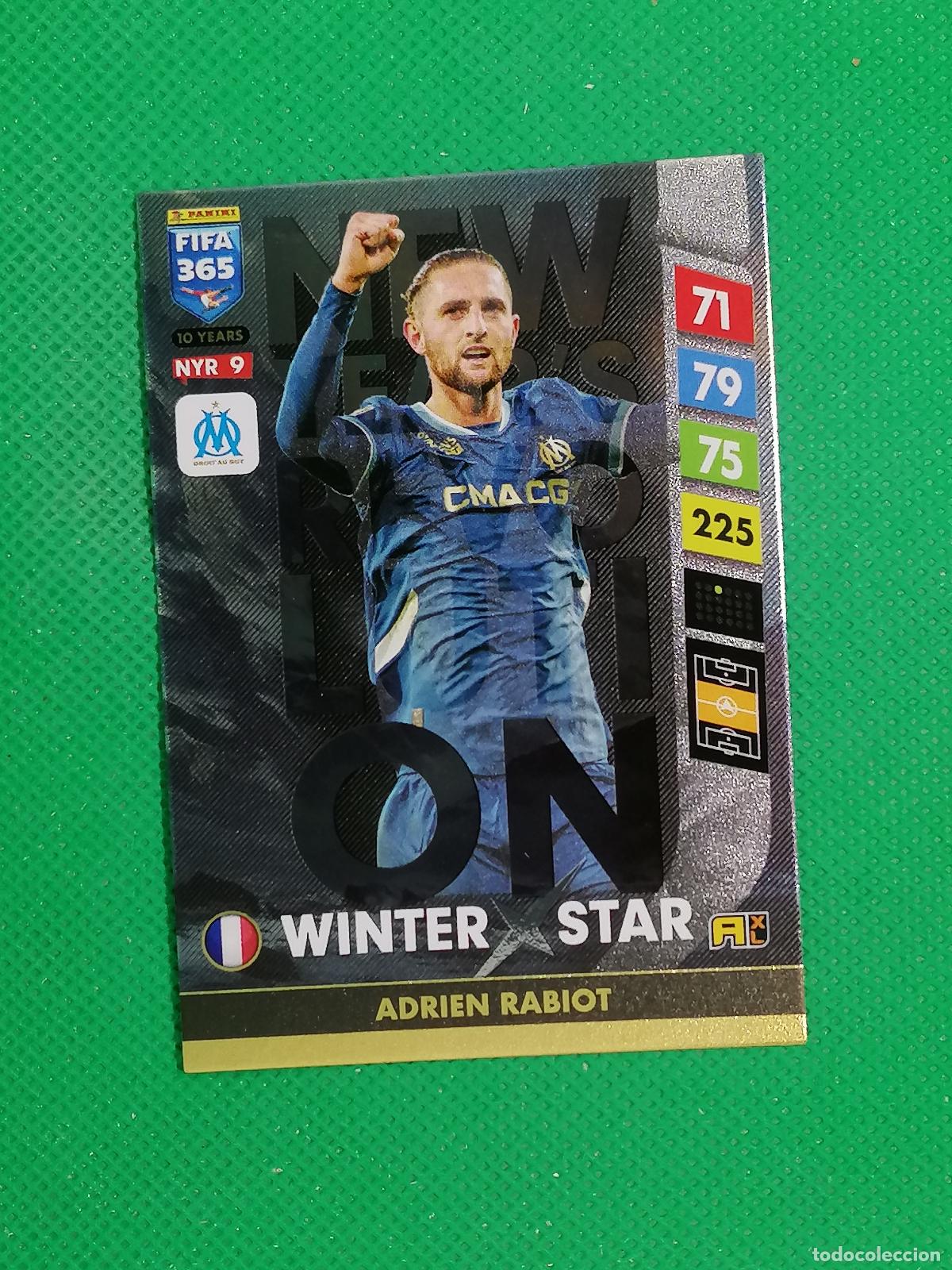 Cromos de F&uacute;tbol: NYR9 ADRIEN RABIOT MARSEILLA WINTER STAR⚽NEW YEAR REVOLUTION ADRENALYN FIFA 365 2024 2025 24 25 ⚽