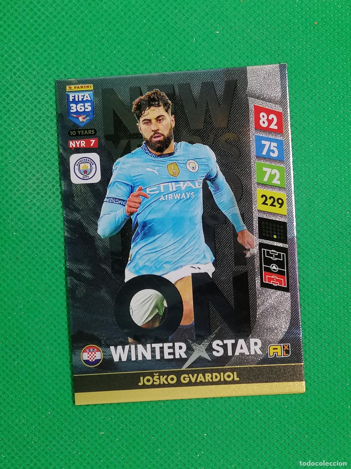 Cromos de F&uacute;tbol: NYR7 GVARDIOL CITY WINTER STAR⚽NEW YEAR REVOLUTION ADRENALYN FIFA 365 2024 2025 24 25 ⚽
