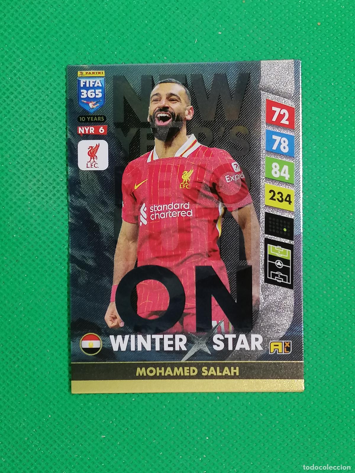 Cromos de F&uacute;tbol: NYR6 SALAH LIVERPOOL WINTER STAR⚽NEW YEAR REVOLUTION ADRENALYN FIFA 365 2024 2025 24 25 ⚽