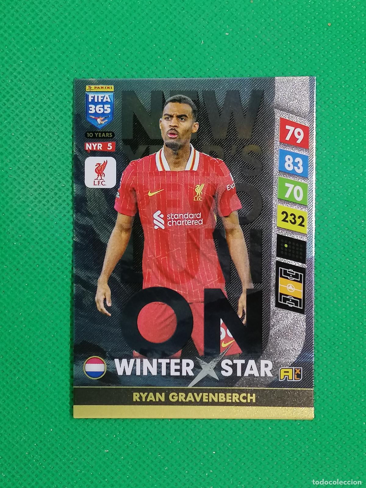 Cromos de F&uacute;tbol: NYR5 GRAVENBERCH LIVERPOOL WINTER STAR⚽NEW YEAR REVOLUTION ADRENALYN FIFA 365 2024 2025 24 25 ⚽