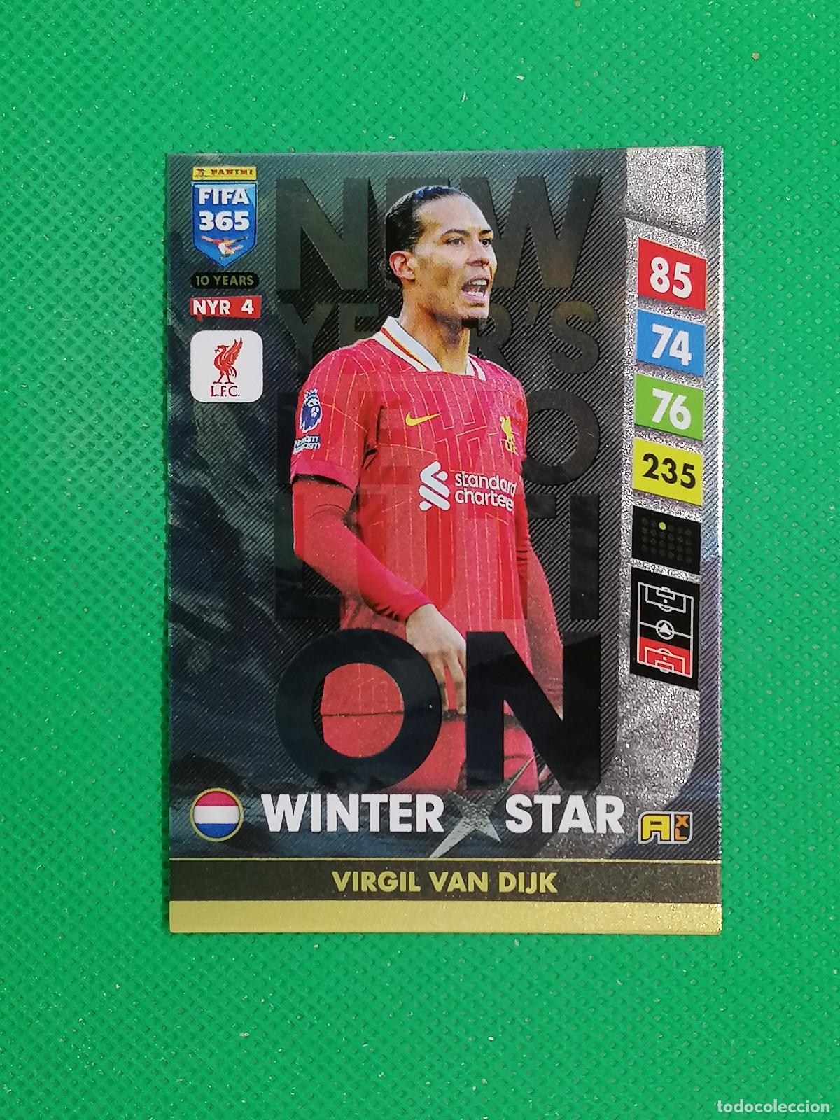 Cromos de F&uacute;tbol: NYR4 VIRGIL VAN DIJK LIVERPOOL WINTER STAR⚽NEW YEAR REVOLUTION ADRENALYN FIFA 365 2024 2025 24 25 ⚽