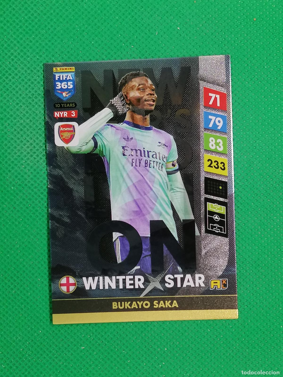 Cromos de F&uacute;tbol: NYR3 BUKAYO SAKA ARSENAL WINTER STAR⚽NEW YEAR REVOLUTION ADRENALYN FIFA 365 2024 2025 24 25 ⚽