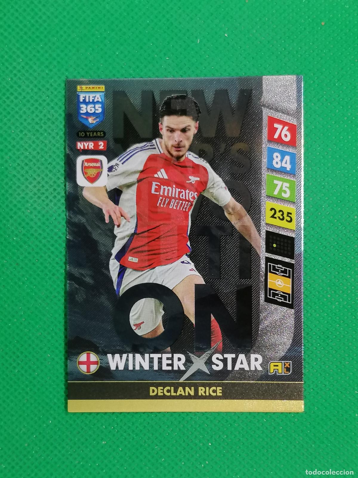 Cromos de F&uacute;tbol: NYR2 DECLAN RICE ARSENAL WINTER STAR⚽NEW YEAR REVOLUTION ADRENALYN FIFA 365 2024 2025 24 25 ⚽