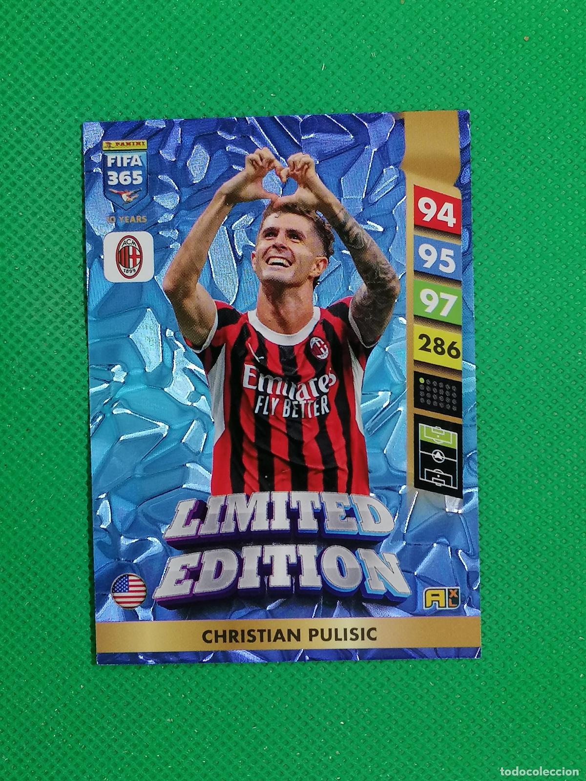Cromos de F&uacute;tbol: CHRISTIAN PULISIC MILAN LIMITED EDITION ⚽PANINI ADRENALYN FIFA 365 2024 2025 24 25 ⚽