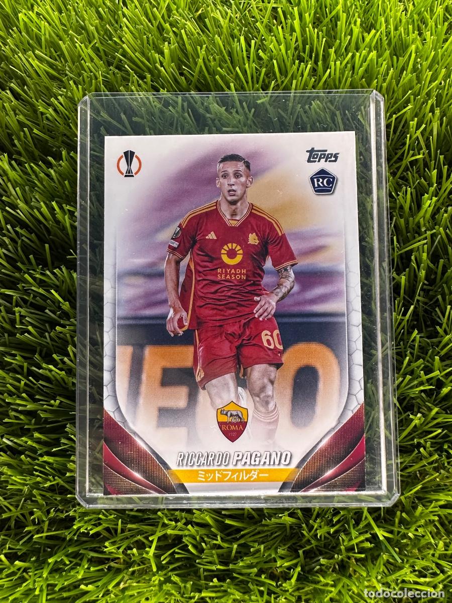 Cromos de F&uacute;tbol: N&ordm; 12 Riccardo Pagano Rookie Card AS Roma Topps UEFA Clubs Competitions Japan Edition 23 24
