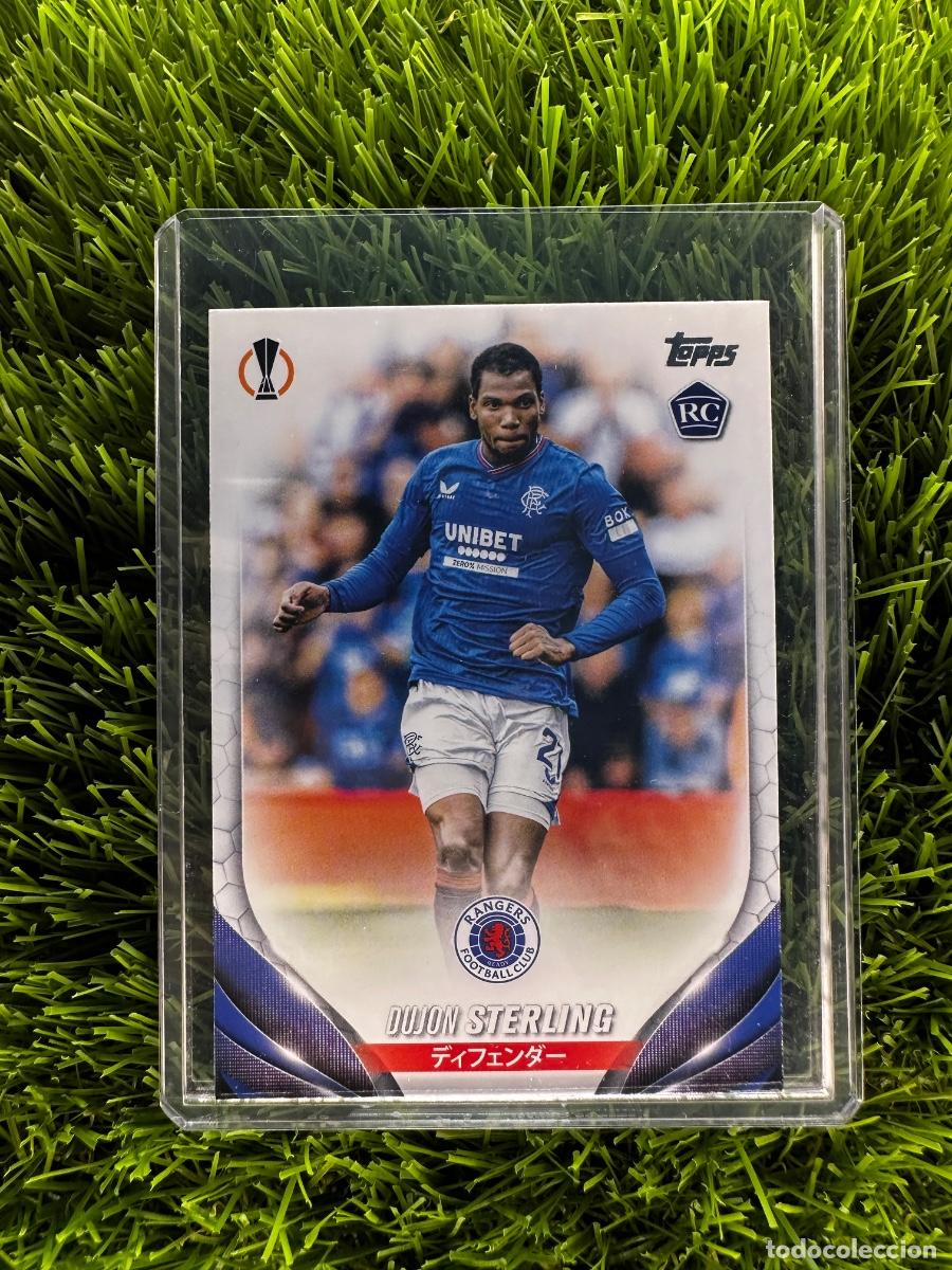 Cromos de F&uacute;tbol: N&ordm; 95 Dujon Sterling Rookie Card Rangers FC Topps UEFA Clubs Competitions Japan Edition 23 24