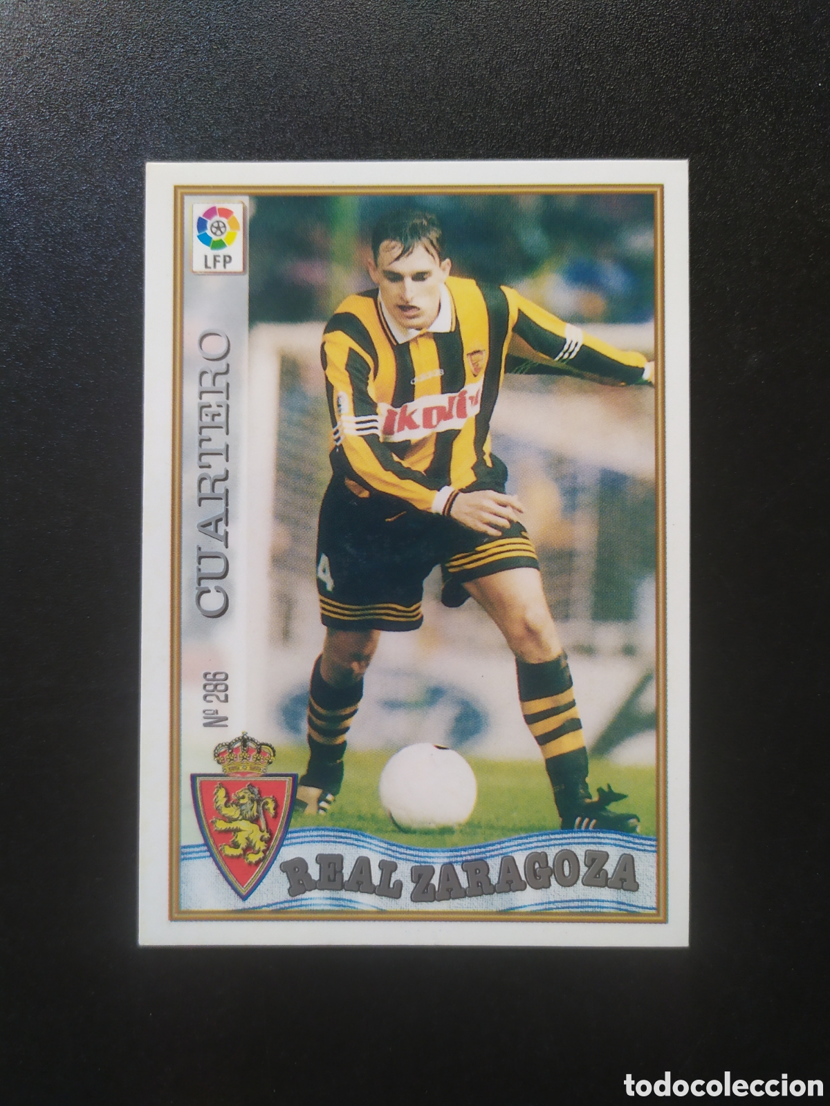 Cromos de F&uacute;tbol: Mundicromo fichas liga 1997 1998 97 98 Cuartero n&deg; 286 Real Zaragoza