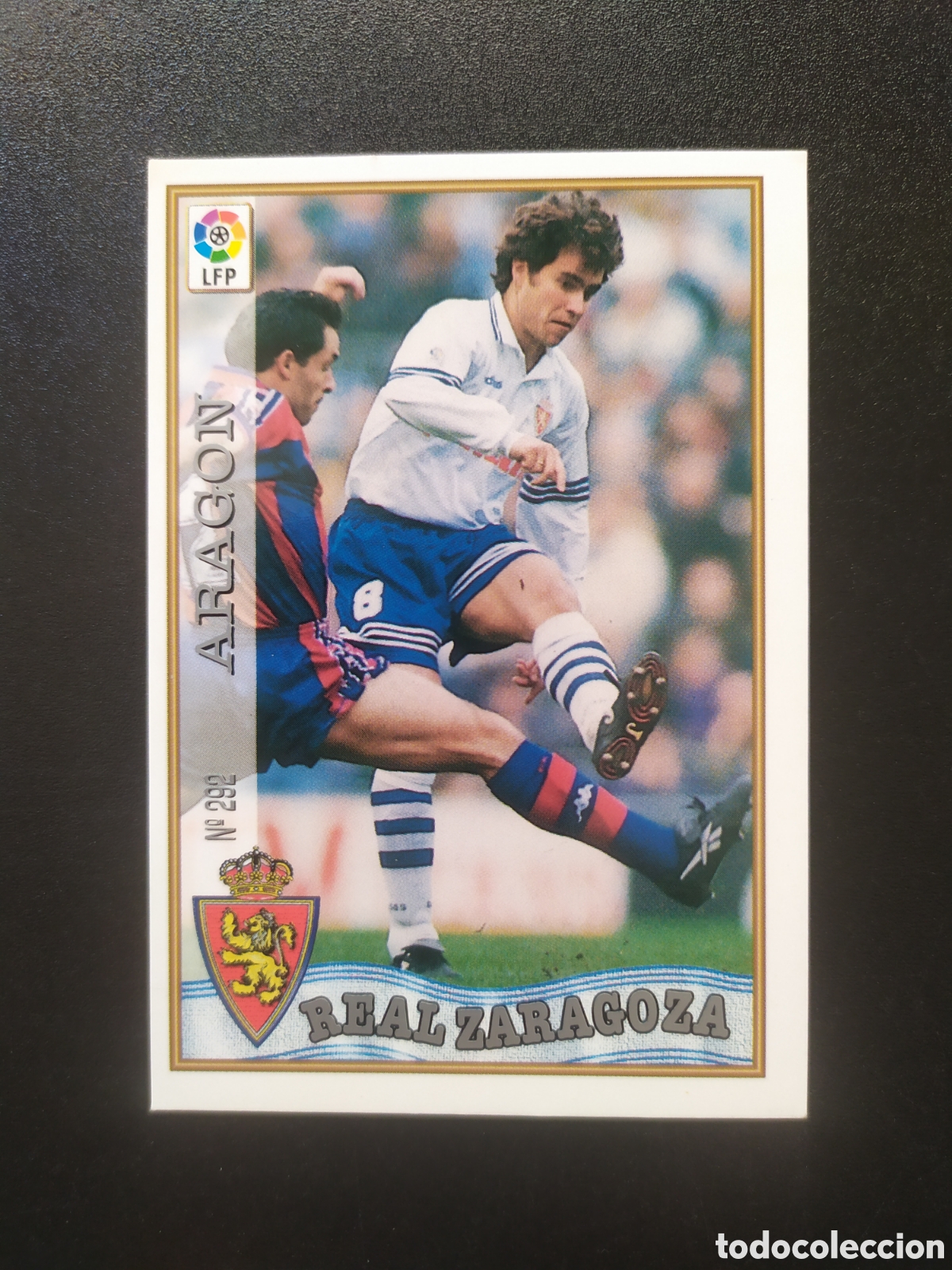 Fu&szlig;ball-Sticker: Mundicromo fichas liga 1997 1998 97 98 Arag&oacute;n n&deg; 292 Real Zaragoza