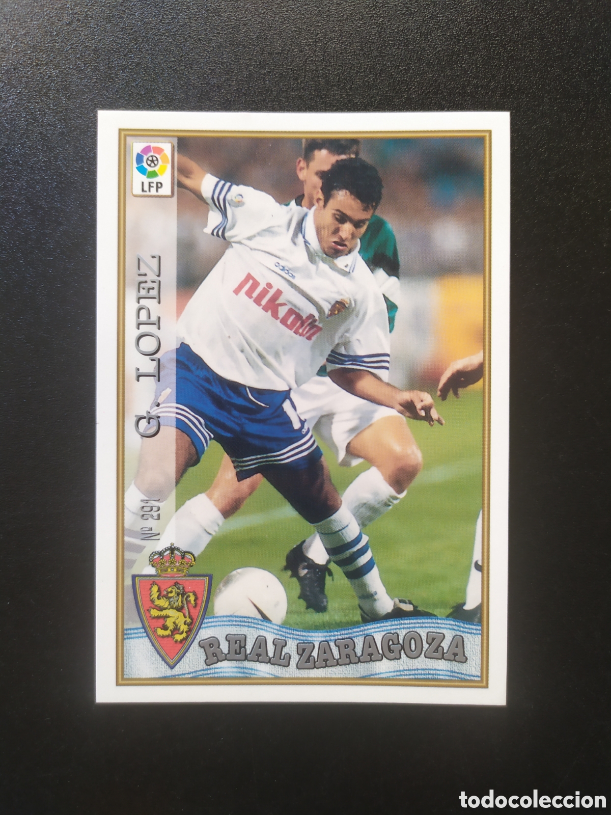 Cromos de F&uacute;tbol: Mundicromo fichas liga 1997 1998 97 98 Gustavo L&oacute;pez n&deg; 291 Real Zaragoza