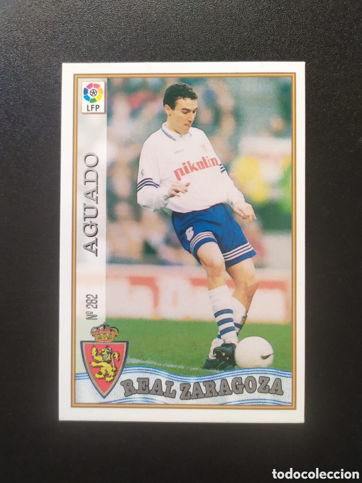 Cromos de F&uacute;tbol: Mundicromo fichas liga 1997 1998 97 98 Aguado n&deg; 282 Real Zaragoza