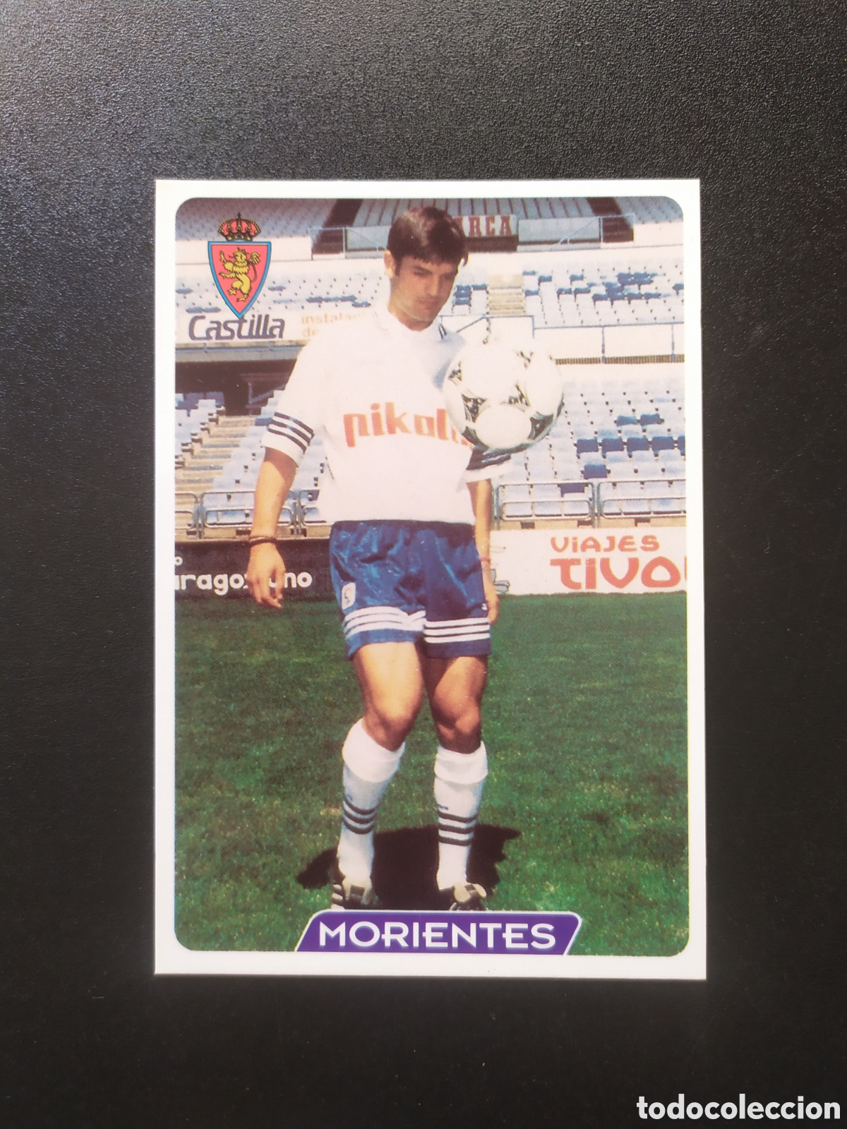 Cromos de F&uacute;tbol: Mundicromo fichas Liga 1995 1996 95 96 Morientes ultima hora n&deg; 124 Real Zaragoza