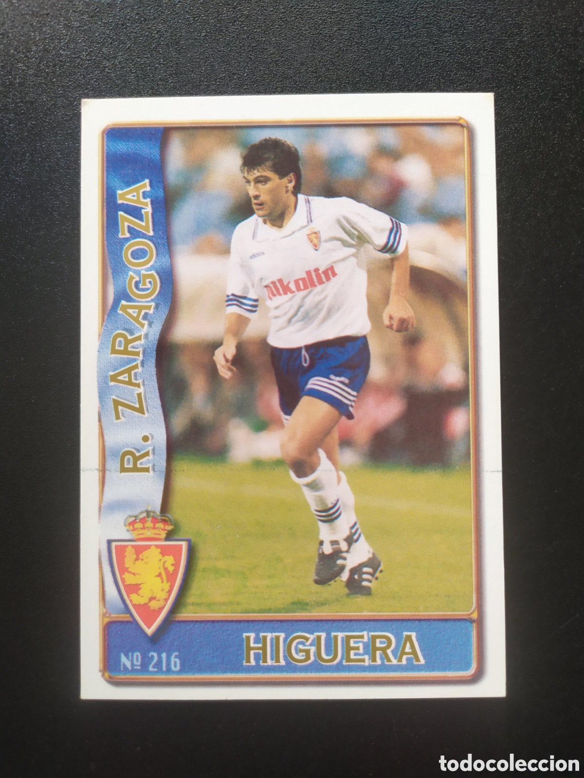Cromos de F&uacute;tbol: Mundicromo fichas Liga 1996 1997 96 97 Higuera n&deg; 216 Real Zaragoza