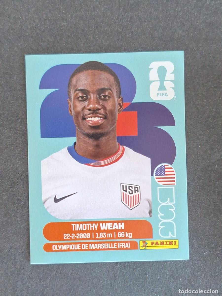 Cromos de F&uacute;tbol: L2 WEAH SELECCION USA 12 PANINI MUNDIAL FIFA WORLD CUP 2026 PANINI NUNCA PEGADO SIN PEGAR