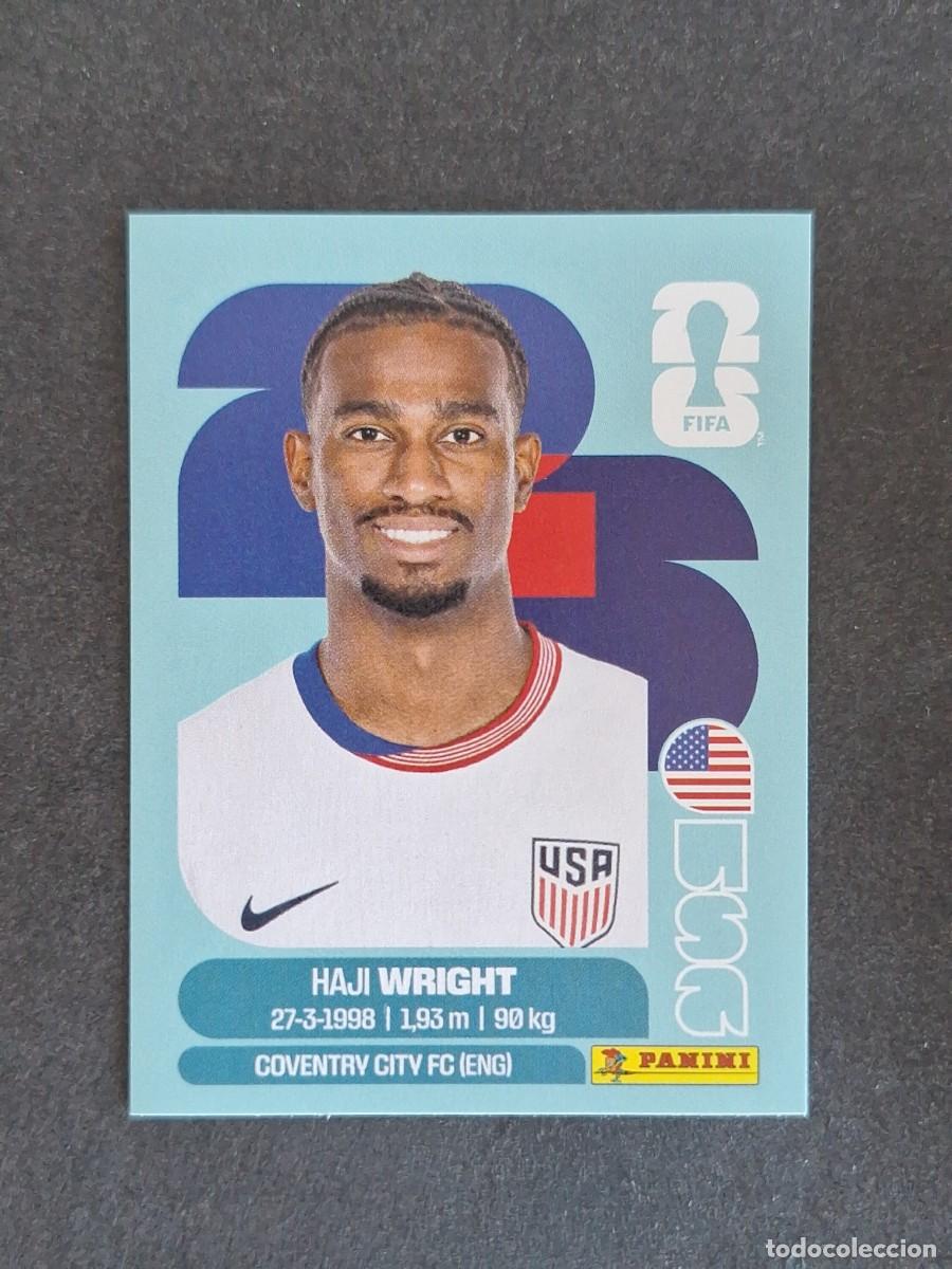 Cromos de F&uacute;tbol: L2 WRIGHT SELECCION USA 19 PANINI MUNDIAL FIFA WORLD CUP 2026 PANINI NUNCA PEGADO SIN PEGAR