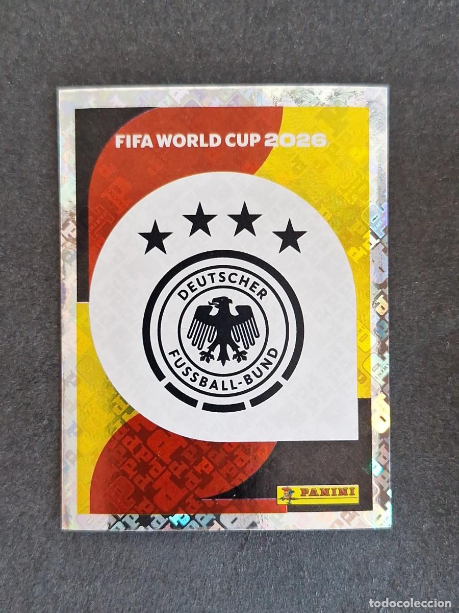 Cromos de F&uacute;tbol: L2 ESCUDO SELECCION ALEMANIA 1 PANINI MUNDIAL FIFA WORLD CUP 2026 PANINI NUNCA PEGADO SIN PEGAR