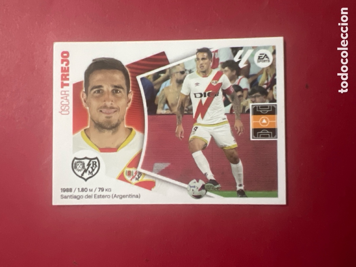 Cromos de F&uacute;tbol: C7078. Cromo Rayo Vallecano n&ordm; 16 &Oacute;scar Trejo Liga 2024 2025 24 25 este