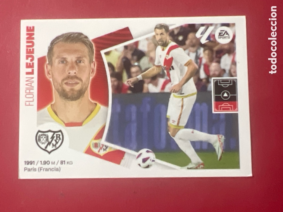 Cromos de F&uacute;tbol: C7079. FLORIAN LEJEUNE RAYO VALLECANO N&ordm; 6 LIGA 2024 2025 ESTE 24 25 PANINI