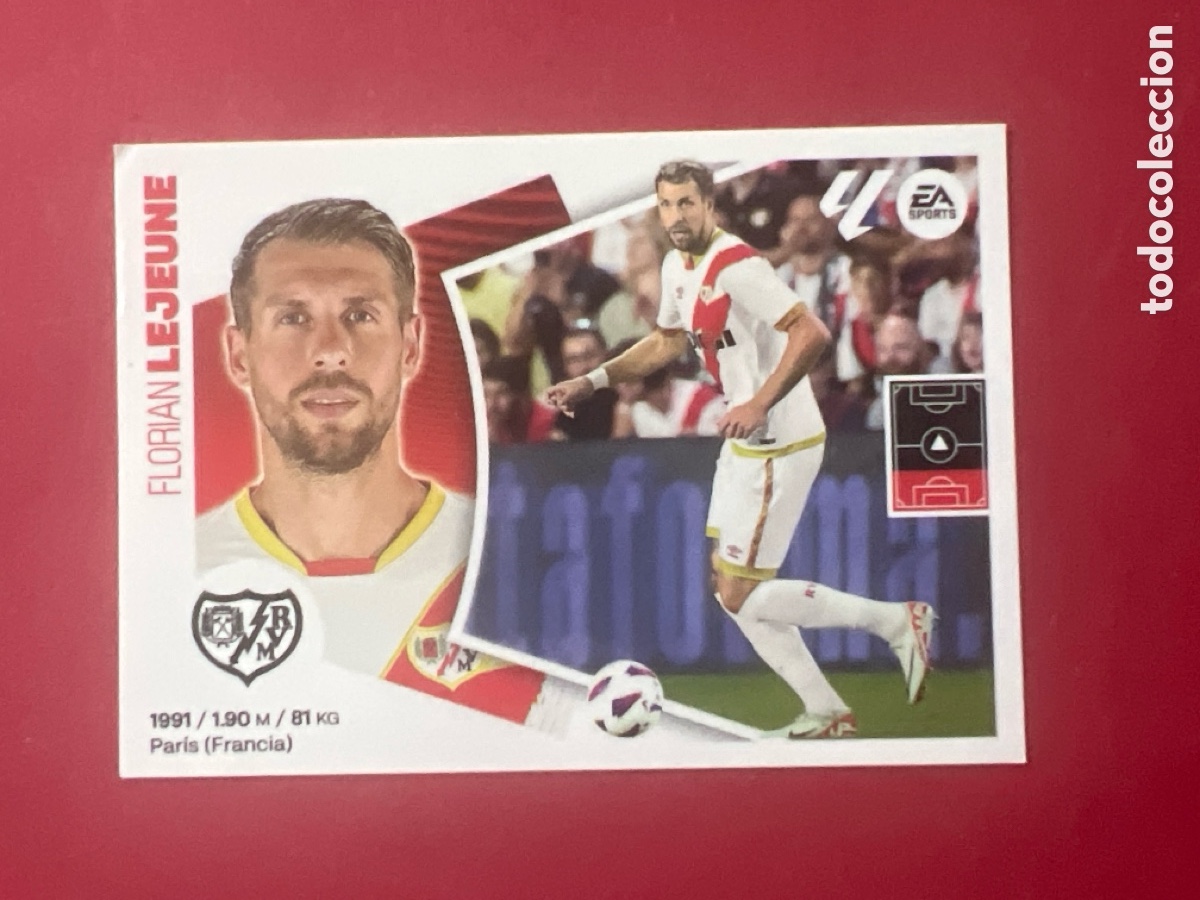 Cromos de F&uacute;tbol: C7080. FLORIAN LEJEUNE RAYO VALLECANO N&ordm; 6 LIGA 2024 2025 ESTE 24 25 PANINI