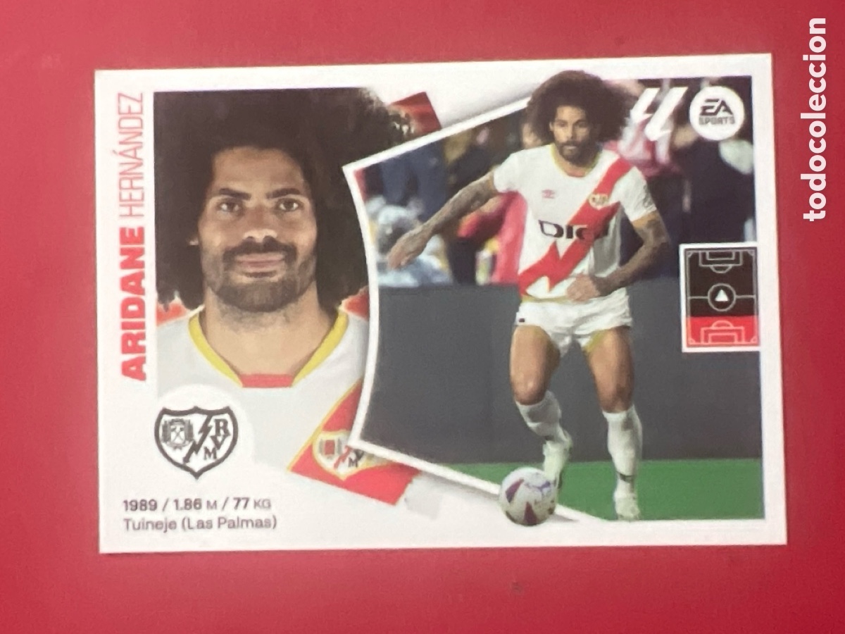 Cromos de F&uacute;tbol: C7088. ARIDANE RAYO VALLECANO CROMO N&deg; 8 LIGA ESTE 2024-2025 24-25 PANINI