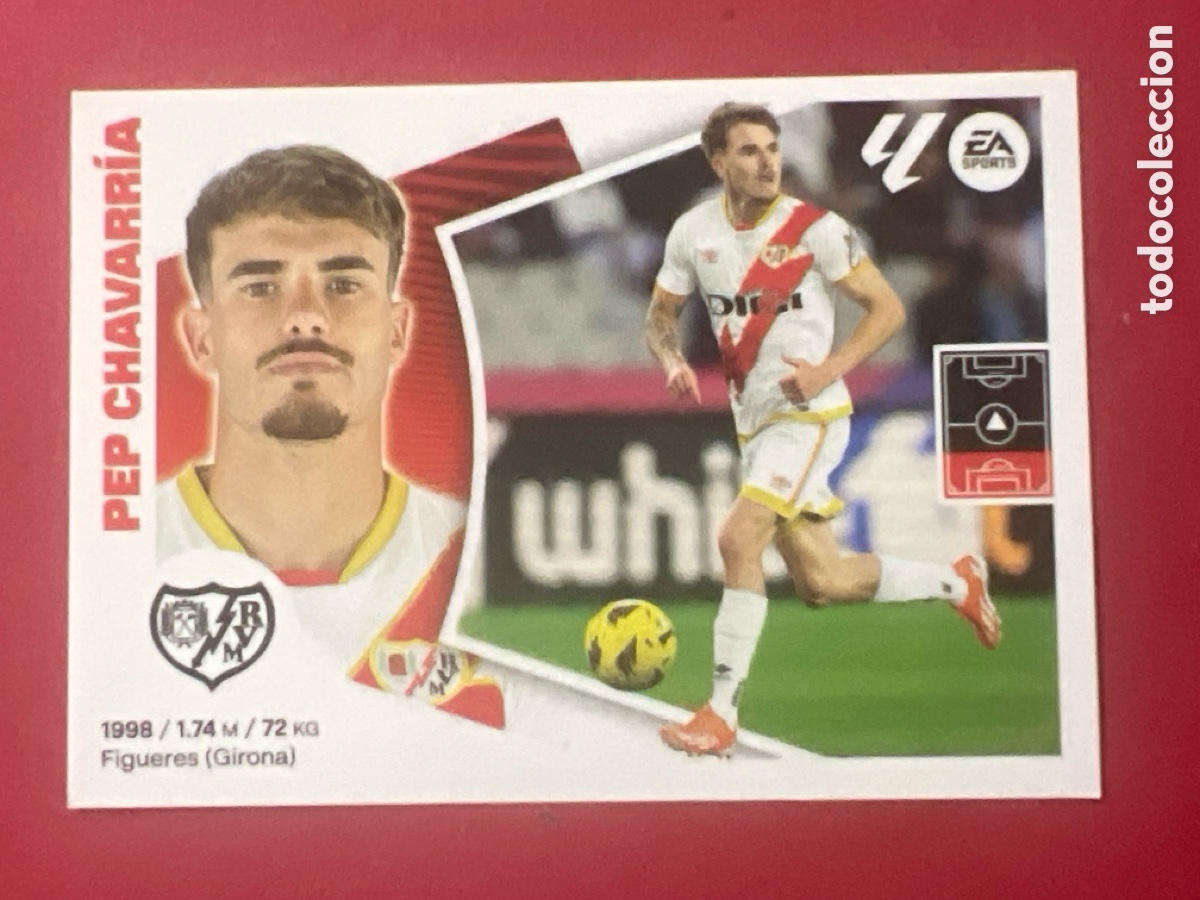 Cromos de F&uacute;tbol: C7089. 10 Pep Chavarr&iacute;a, Rayo Vallecano, Panini Ediciones Liga Este 2024 2025 24 25