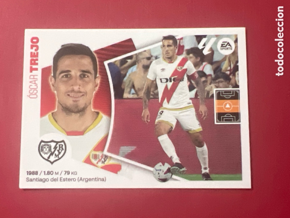 Cromos de F&uacute;tbol: C7093. Cromo Rayo Vallecano n&ordm; 16 &Oacute;scar Trejo Liga 2024 2025 24 25 este