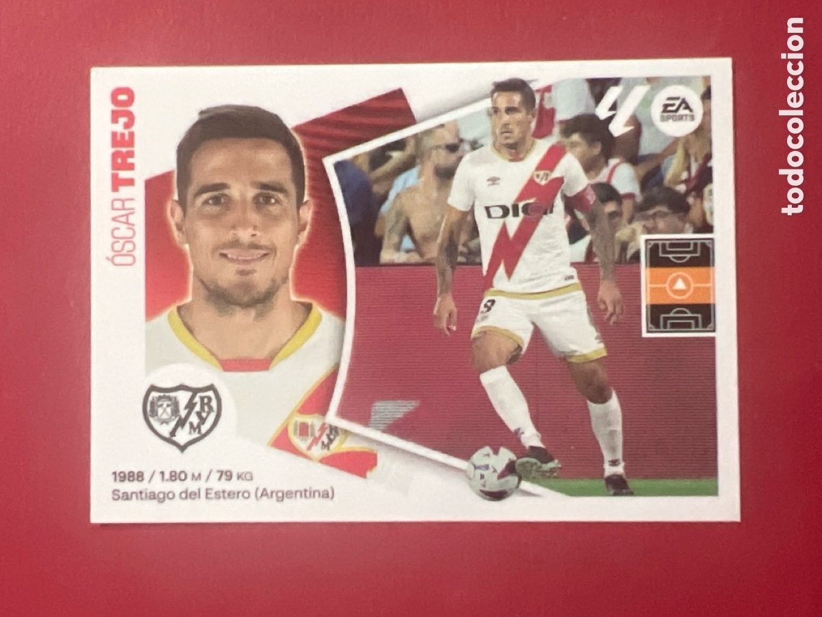 Cromos de F&uacute;tbol: C7094. Cromo Rayo Vallecano n&ordm; 16 &Oacute;scar Trejo Liga 2024 2025 24 25 este